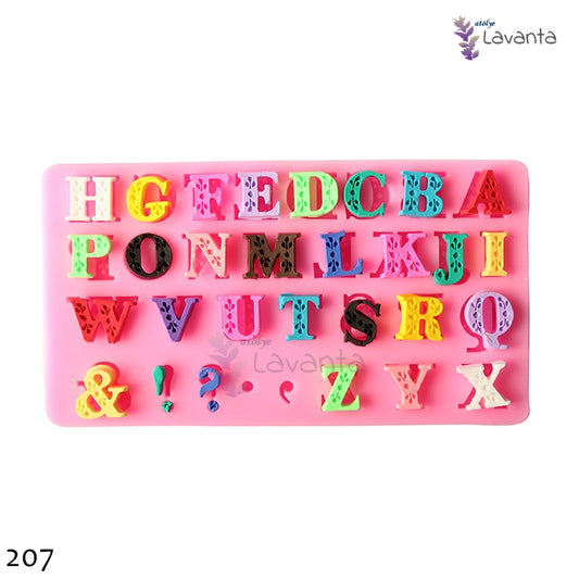 Desenli Harf Silikon Kalıbı