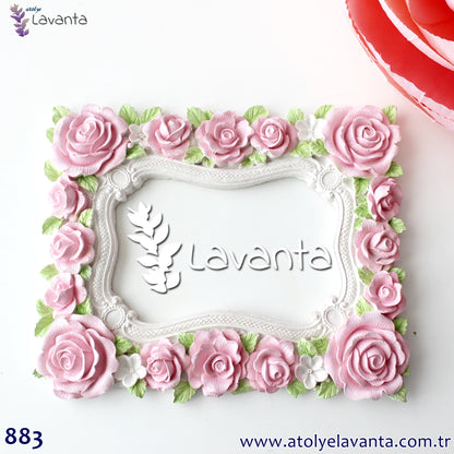 Dikdörtgen Güllü Çerçeve Silikon Kalıbı