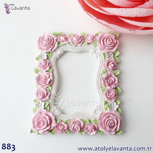 Dikdörtgen Güllü Çerçeve Silikon Kalıbı