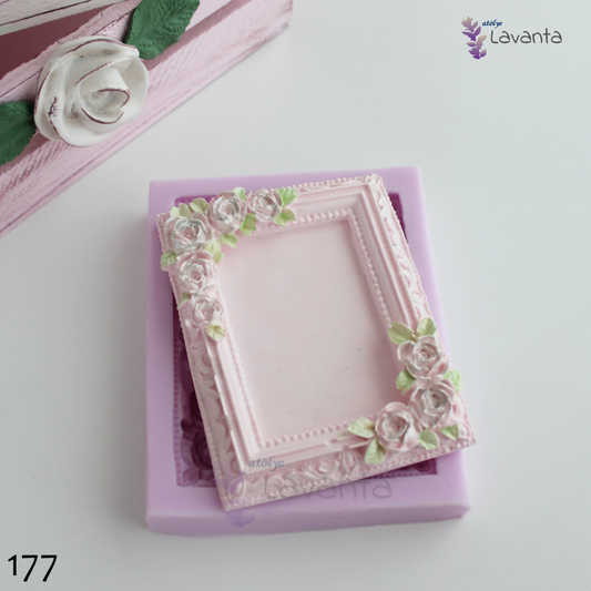 Dikdörtgen Güllü Çerçeve Silikon Kalıbı