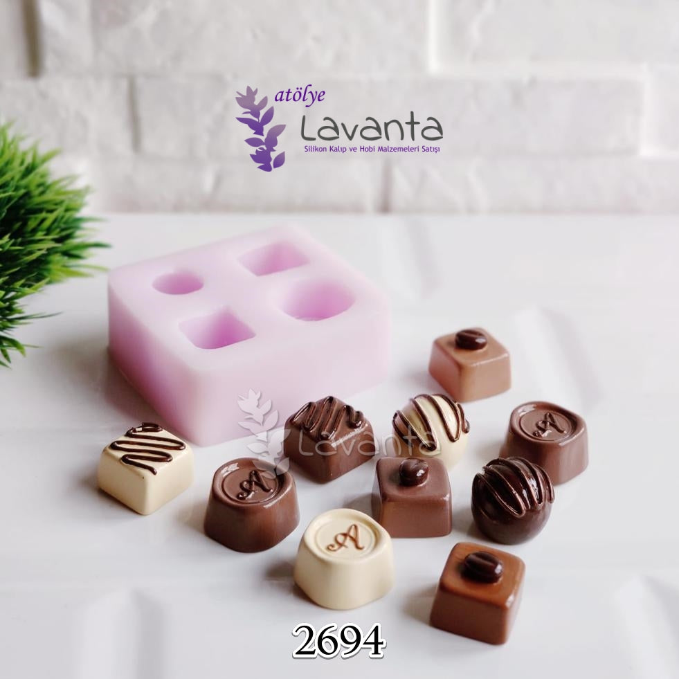 Dörtlü Golden Çikolata Kalıbı