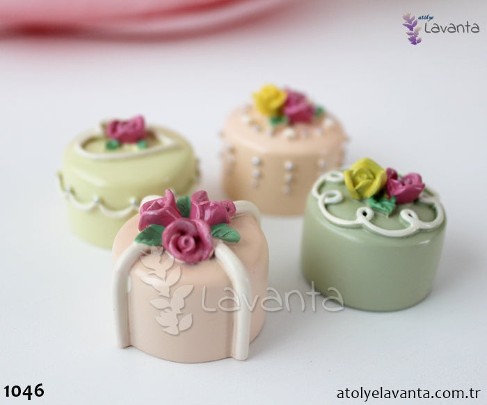 Dörtlü Pasta Seti Silikon Kalıbı