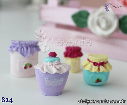 Dörtlü Reçel Kavanozları Silikon Kalıbı