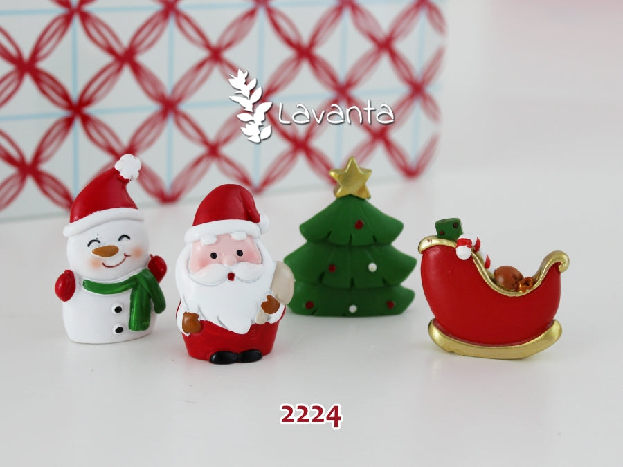 Dörtlü Yeni Yıl Saksı Dibi Süsü Kalıbı