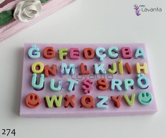 Düz Harf Silikon Kalıbı