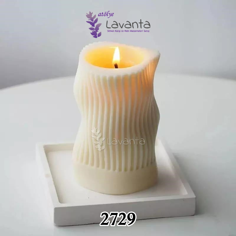 Düzensiz Çizgili Mum Kalıbı