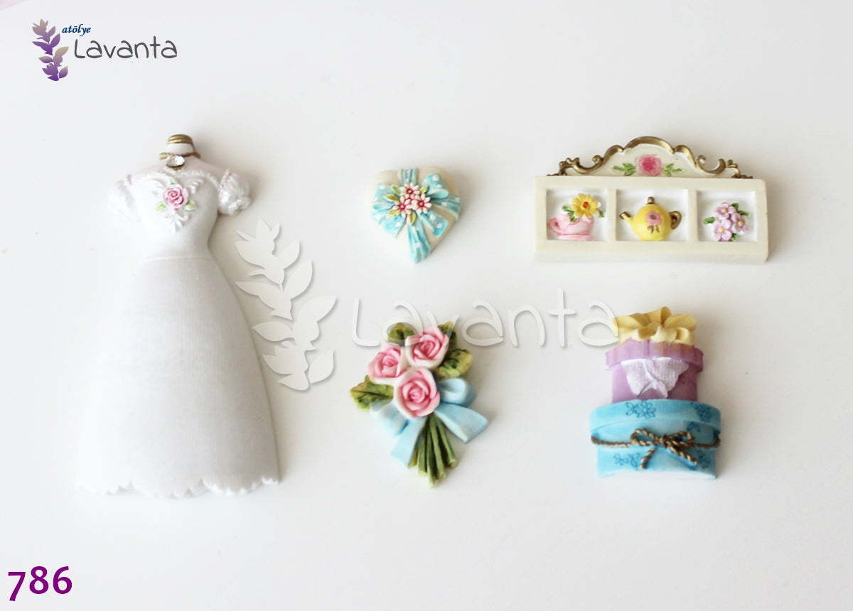 Elbise ve Çiçekler Silikon Kalıbı