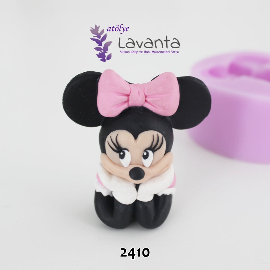 Elleri Çenesinde Kurdelalı Mickey Mouse Kalıbı