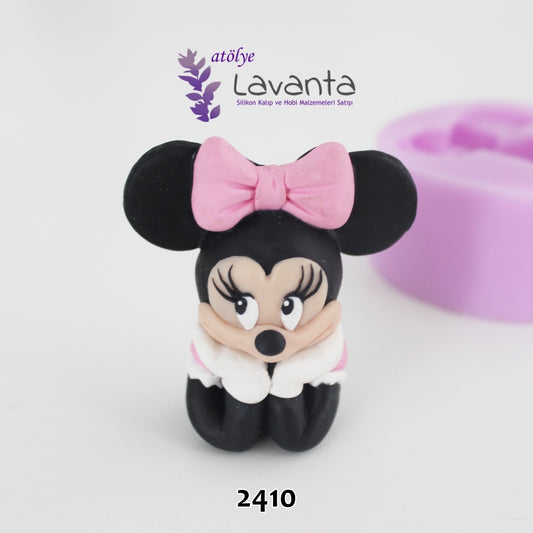 Elleri Çenesinde Kurdelalı Mickey Mouse Kalıbı