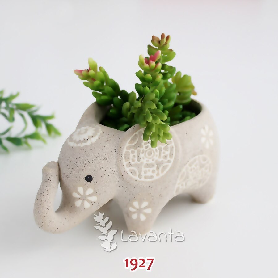 Etnik Desenli Fil Saksı Silikon Kalıbı