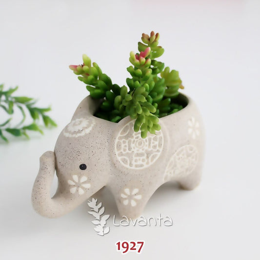 Etnik Desenli Fil Saksı Silikon Kalıbı