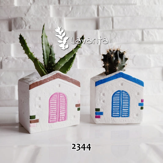 Alaçatı Panjurlu Ev Saksı Kalıbı