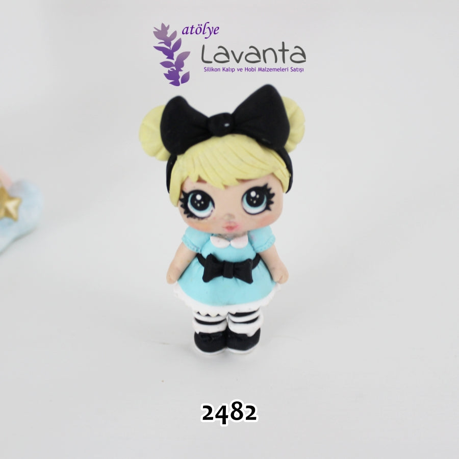 Fiyonk Elbiseli LoL Bebek Silikon Kalıbı