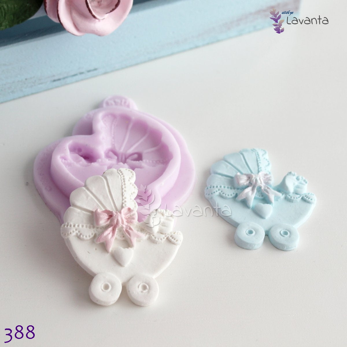 Fiyonklu Bebek Arabası Silikon Kalıbı