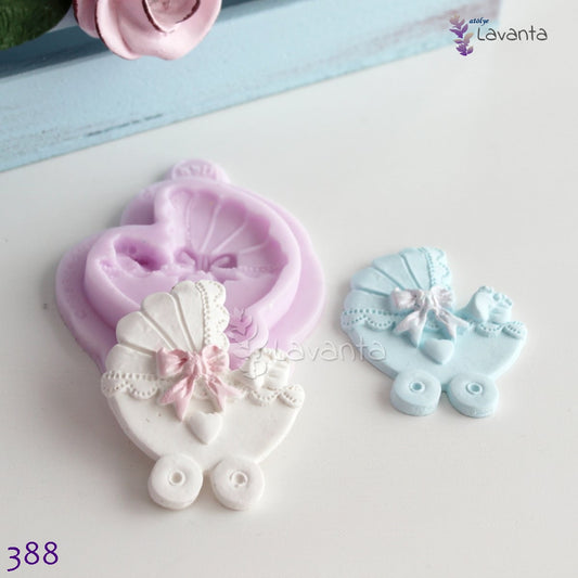 Fiyonklu Bebek Arabası Silikon Kalıbı