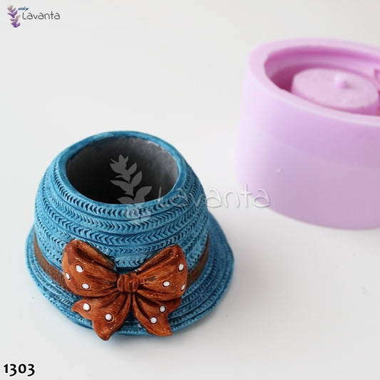 Fiyonklu Şapka Saksı Silikon Kalıbı