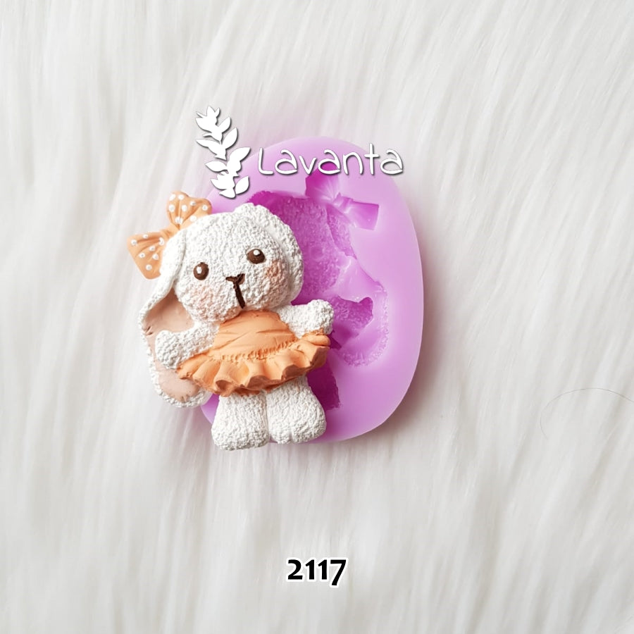 Fiyonklu Şirin Tavşan Silikon Kalıbı