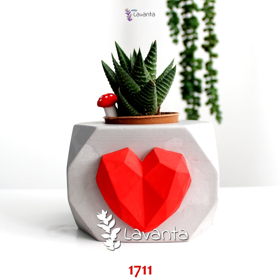 Geometrik Kalpli Beton Saksı Silikon Kalıbı