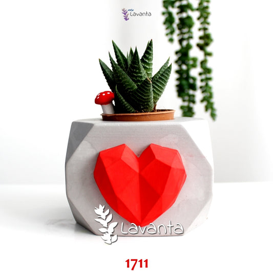 Geometrik Kalpli Beton Saksı Silikon Kalıbı