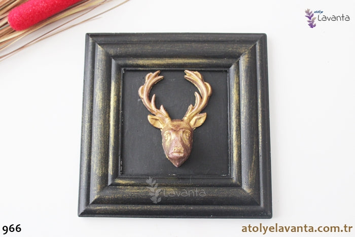 Geyik Başı ve Kare Çerçeve Silikon Kalıbı