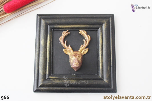 Geyik Başı ve Kare Çerçeve Silikon Kalıbı