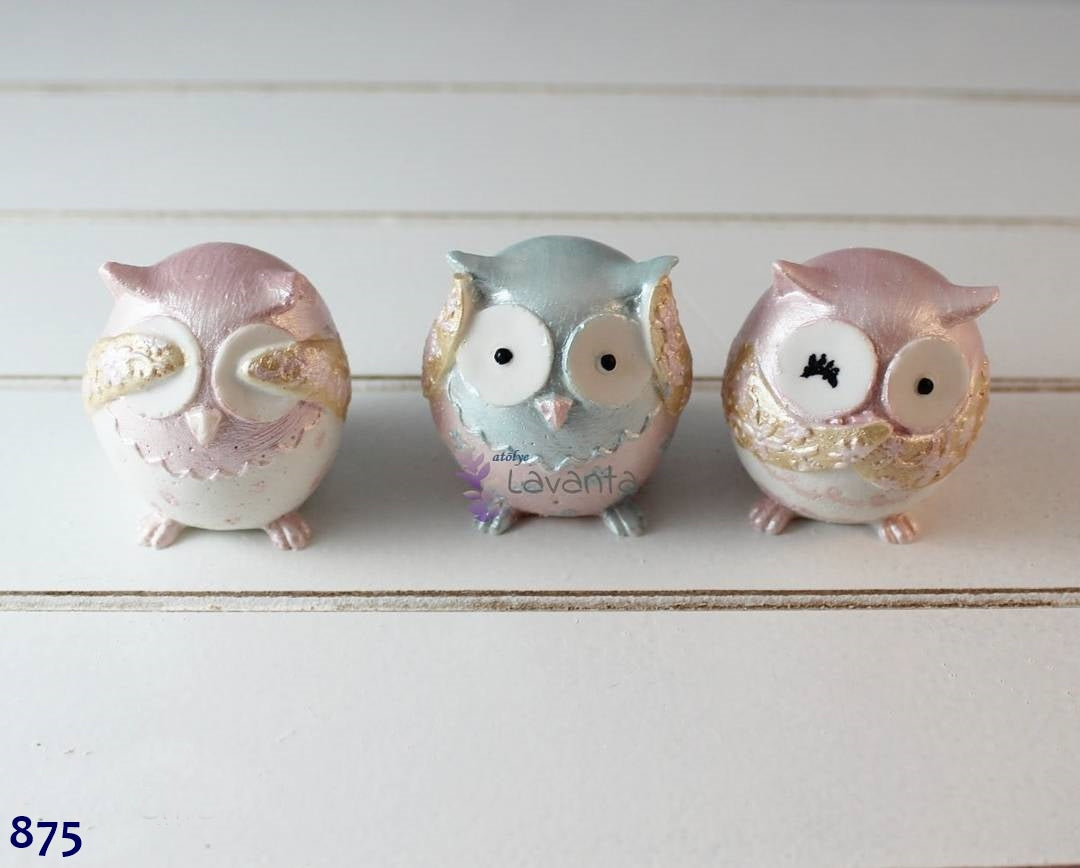 Görmedim Duymadım Bilmiyorum Baykuş Seti Silikon Kalıbı