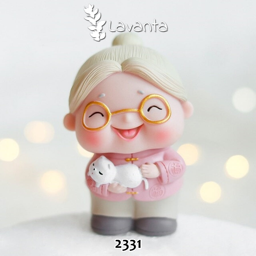 Gözlüklü Nine Silikon Kalıbı