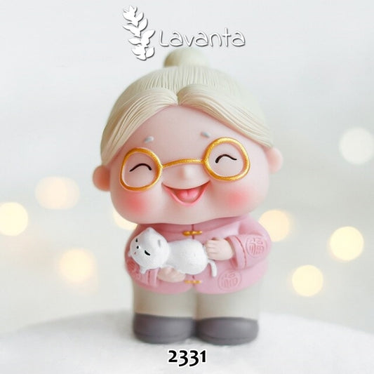 Gözlüklü Nine Silikon Kalıbı