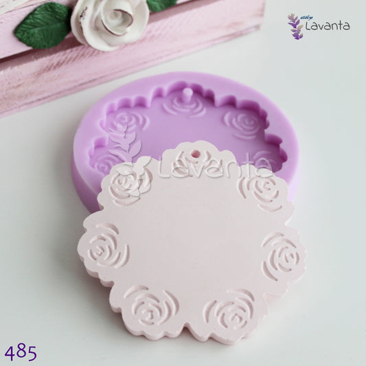 Güllü Yuvarlak Tabanlık Silikon Kalıbı