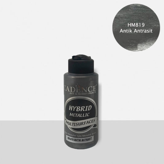 HM819 Metalik Antik Antrasit - Multisurfaces 120ml