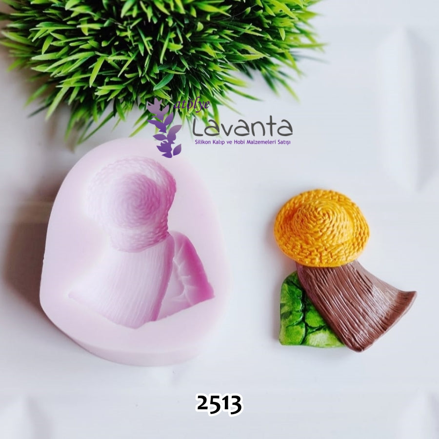 Hasır Şapkalı Kız Silikon Kalıbı