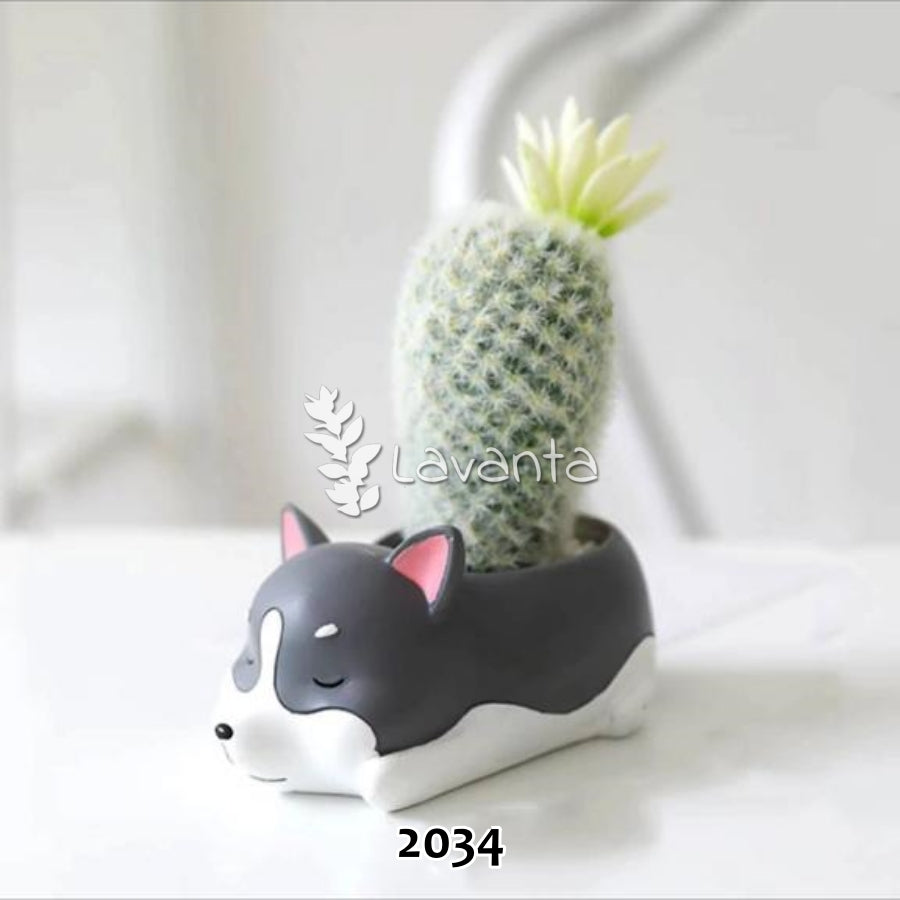 Husky Köpek Saksı Silikon Kalıbı