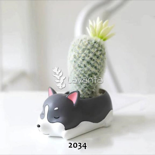 Husky Köpek Saksı Silikon Kalıbı