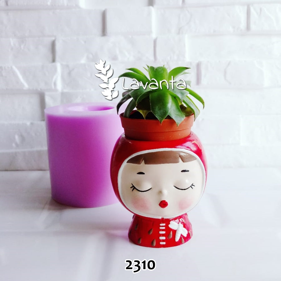 Kapüşonlu Kız Saksı Kalıbı