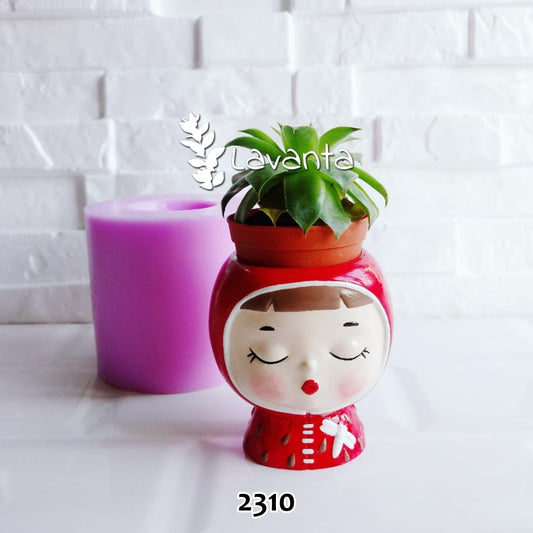 Kapüşonlu Kız Saksı Kalıbı