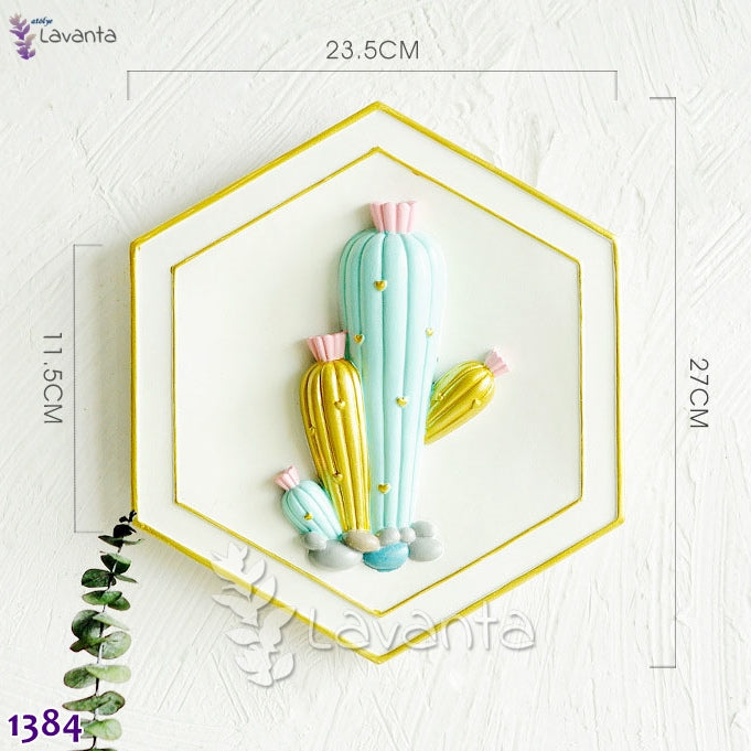 Kaktüs Duvar Panosu Silikon Kalıbı