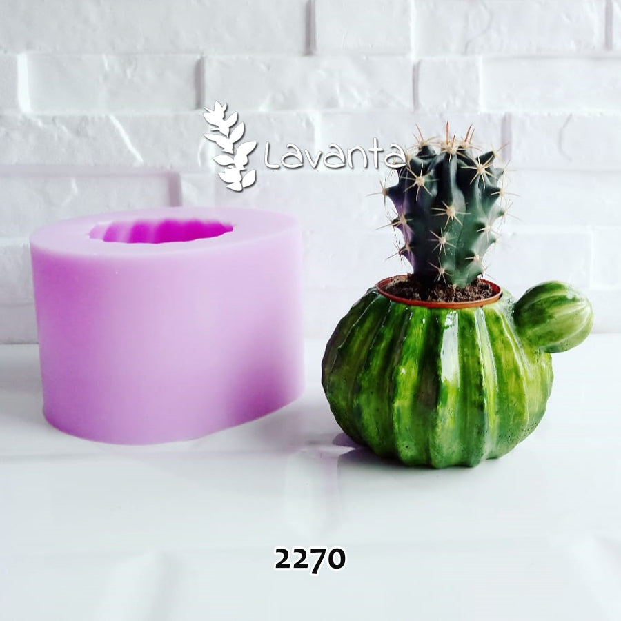 Yavrulu Kaktüs Saksı Silikon Kalıbı