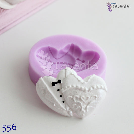 Kalp Gelin Damat Silikon Kalıbı