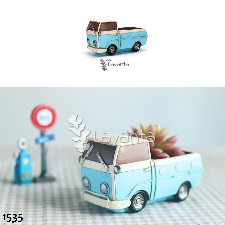 Kamyonet Sukulent Saksı Silikon Kalıbı