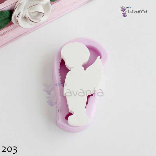 Kanatlı Erkek Bebek Silikon Kalıbı