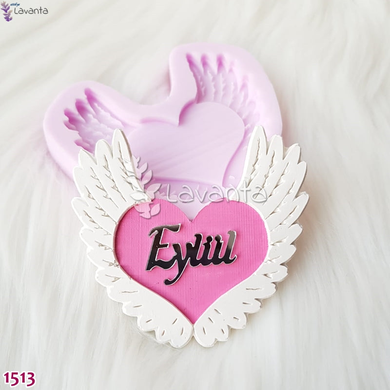 Kanatlı Kalp Tabanlık Silikon Kalıbı
