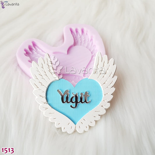 Kanatlı Kalp Tabanlık Silikon Kalıbı