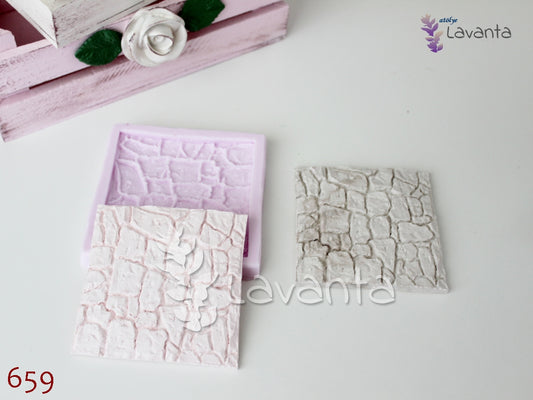 Kare Taş Duvar Silikon Kalıbı