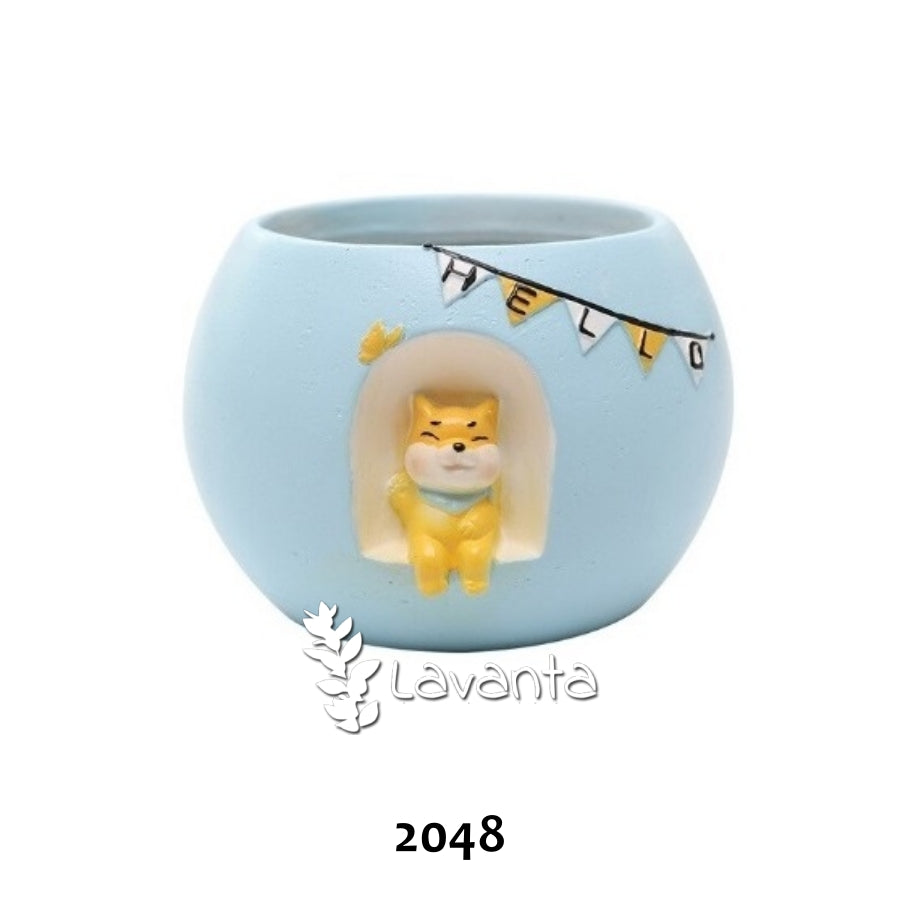 Kedili Top Saksı Kalıbı