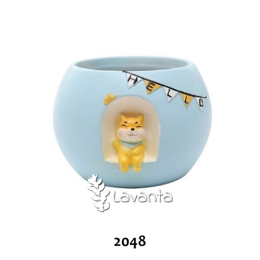 Kedili Top Saksı Kalıbı