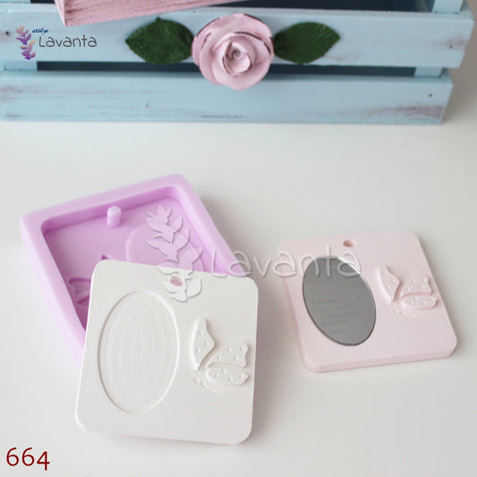 Kelebek Detaylı Tabanlık Silikon Kalıbı