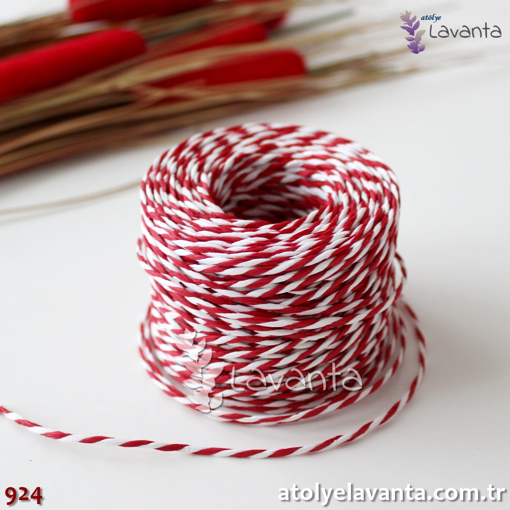 Kırmızı Beyaz Kağıt İp