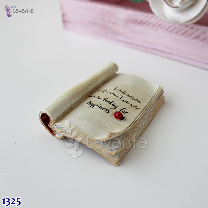 Kitap Üstünde Uğur Böceği Silikon Kalıbı