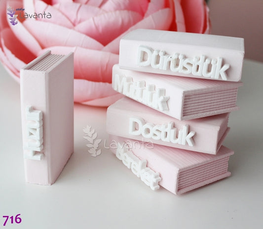 Kitap ve Kelimeler Silikon Kalıbı