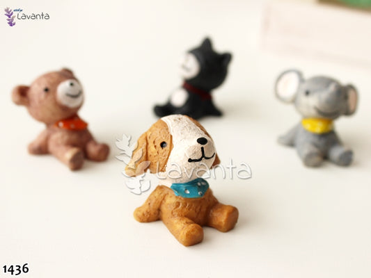 Dörtlü Hayvan Obje Seti Teraryum Silikon Kalıbı